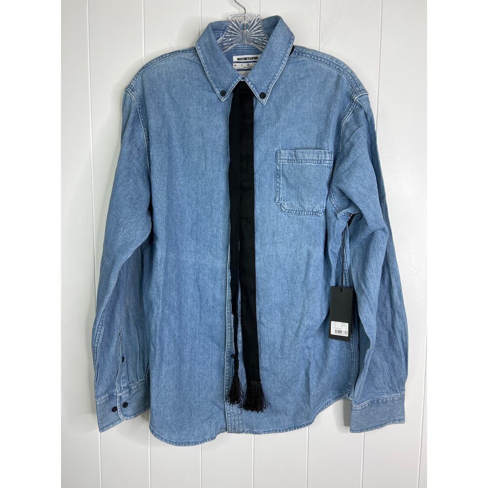 OnexOne Teaspoon Man Vintage Mr.‎ Shirt Denim Button Down Long Sleeve SZ Med NWT